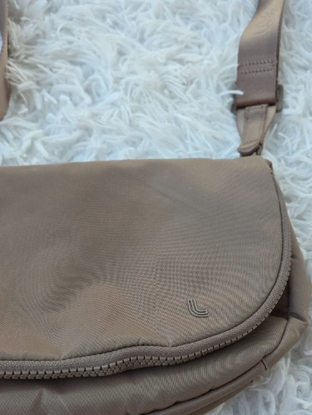 Lole Taupe/Brown Convertible Crossbody Messenger Bag  NWOTS
